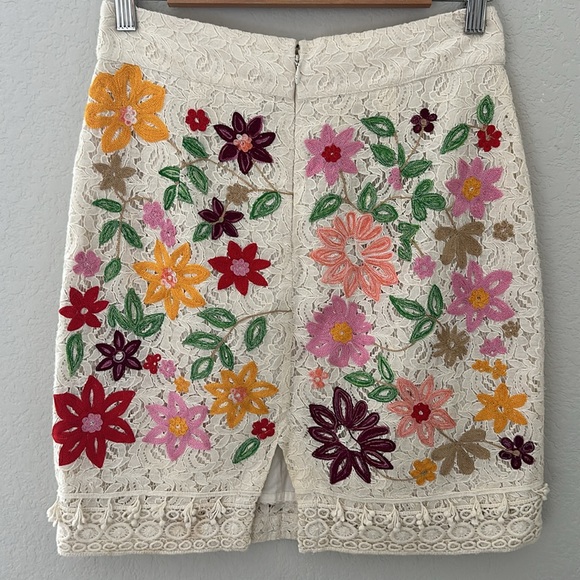 Anthropologie Maeve Embroidered Lace Skirt - Picture 2 of 8